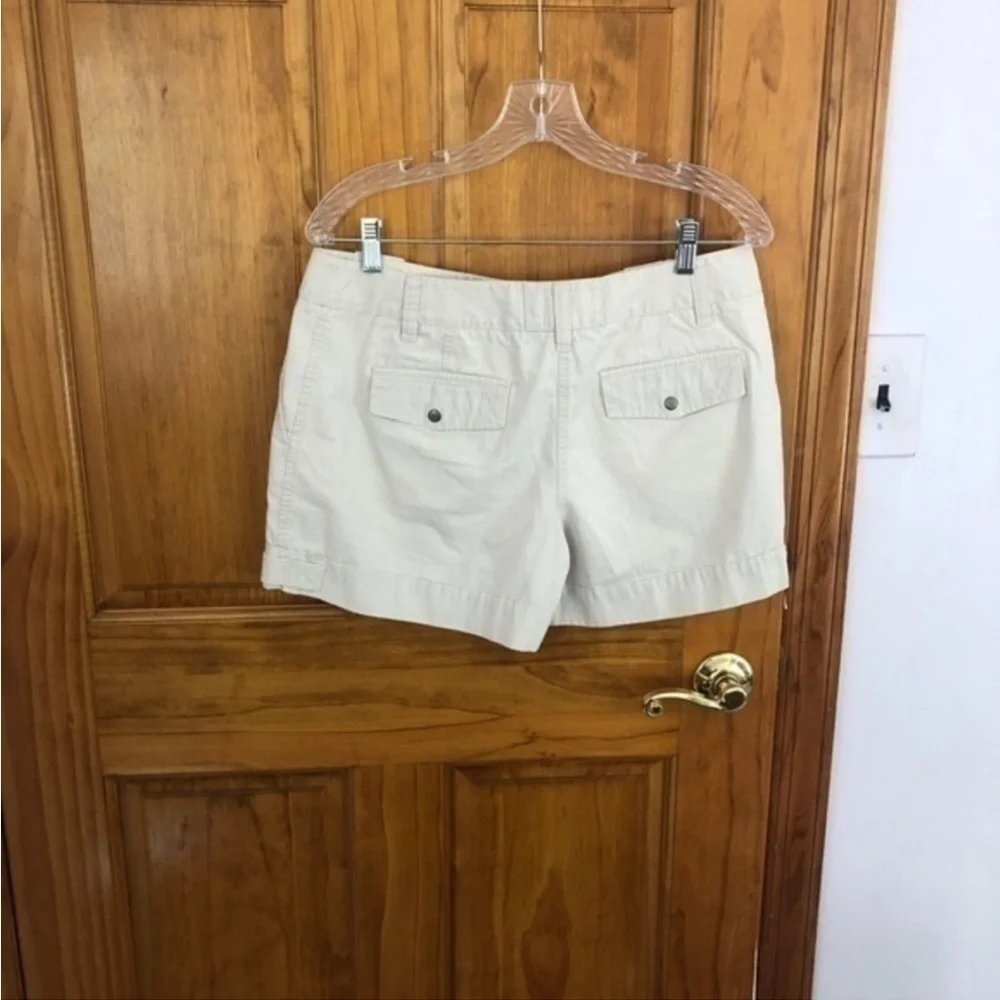 Loft Ann Taylor Cream Colored Grommet Shorts